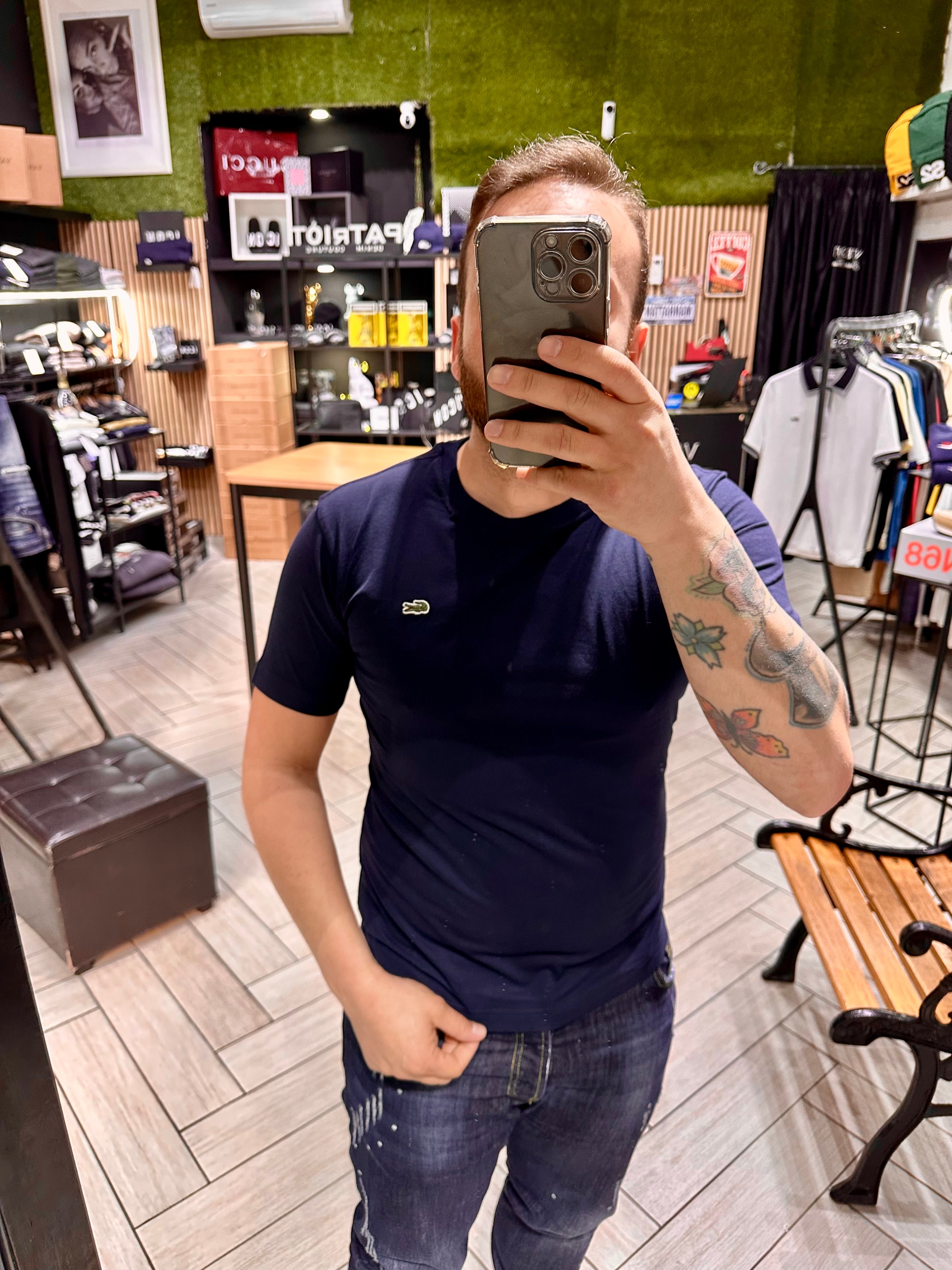 T-shirt Lacoste Basic blu