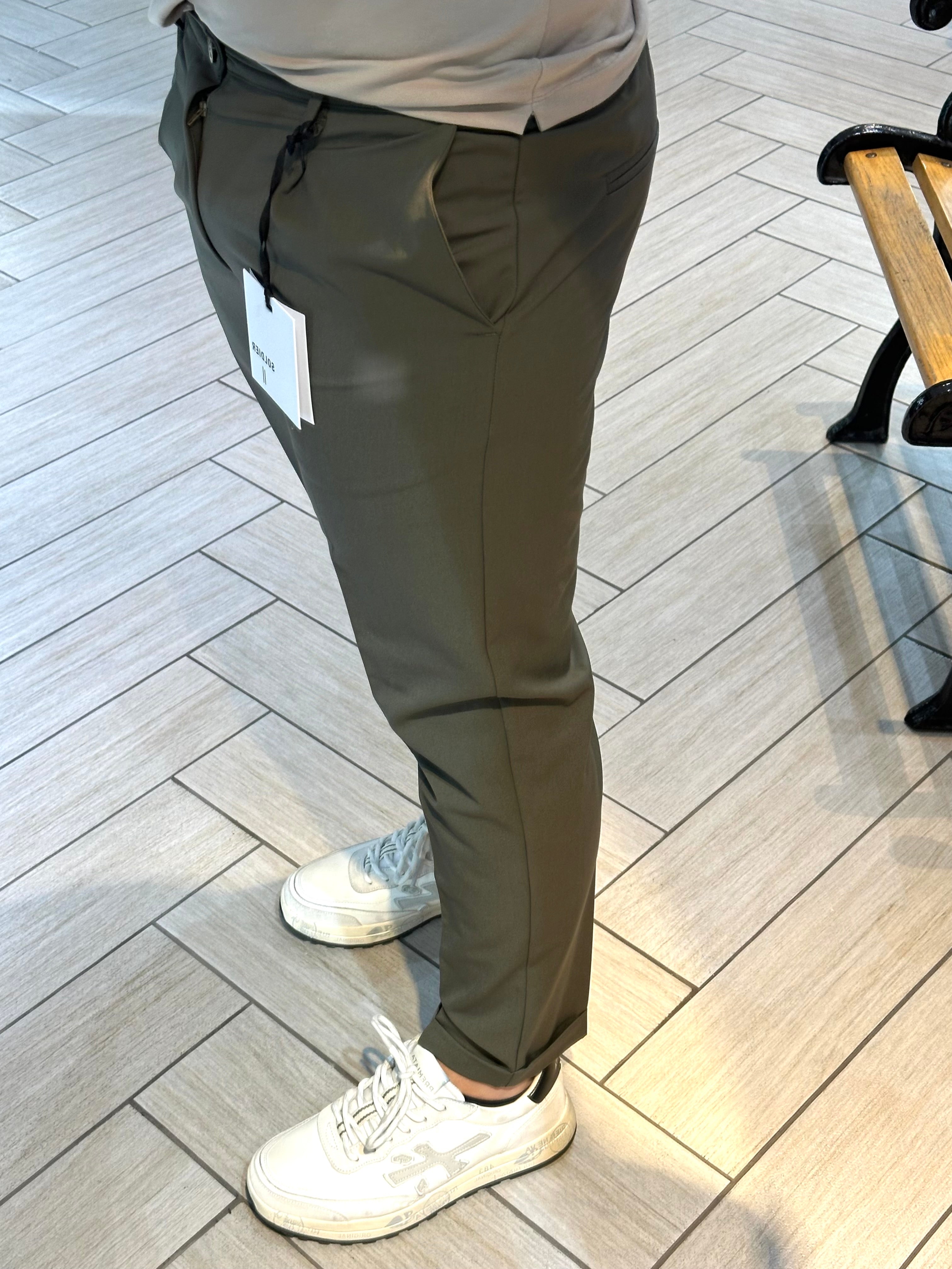 Pantalone Semisartoriale Soldier verde