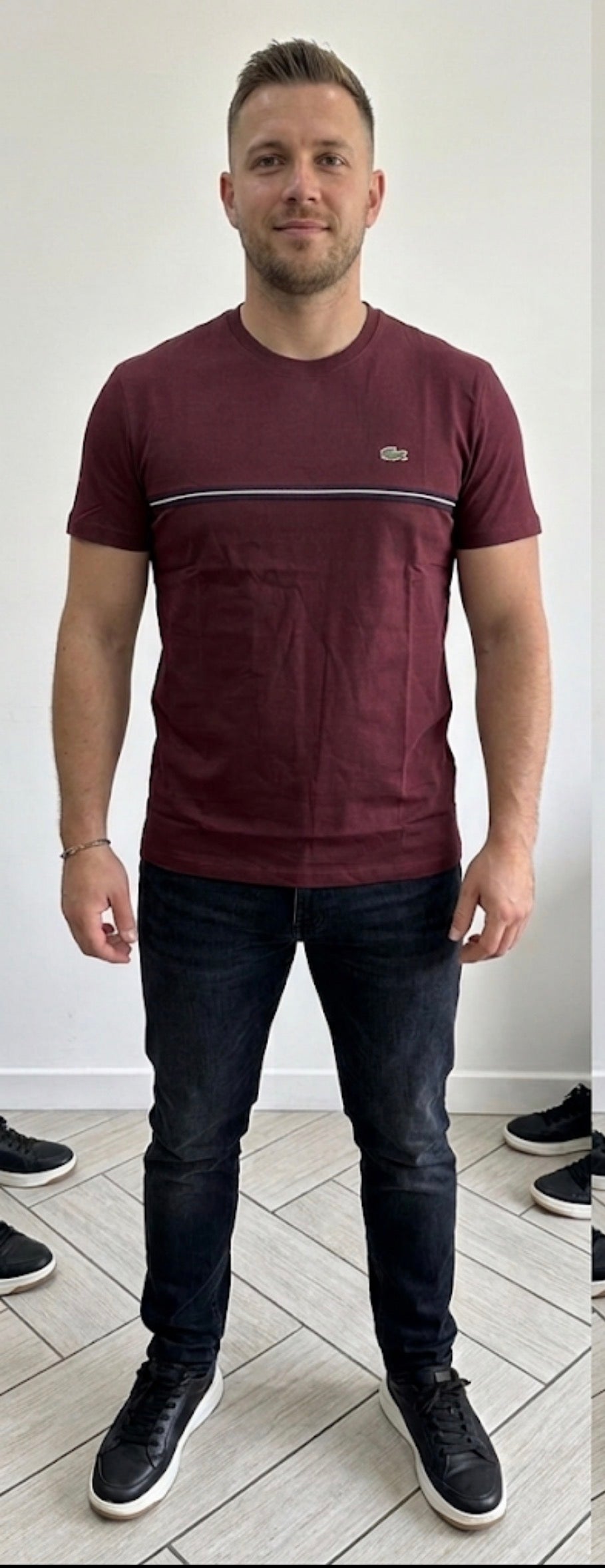 T-shirt Lacoste bordoux