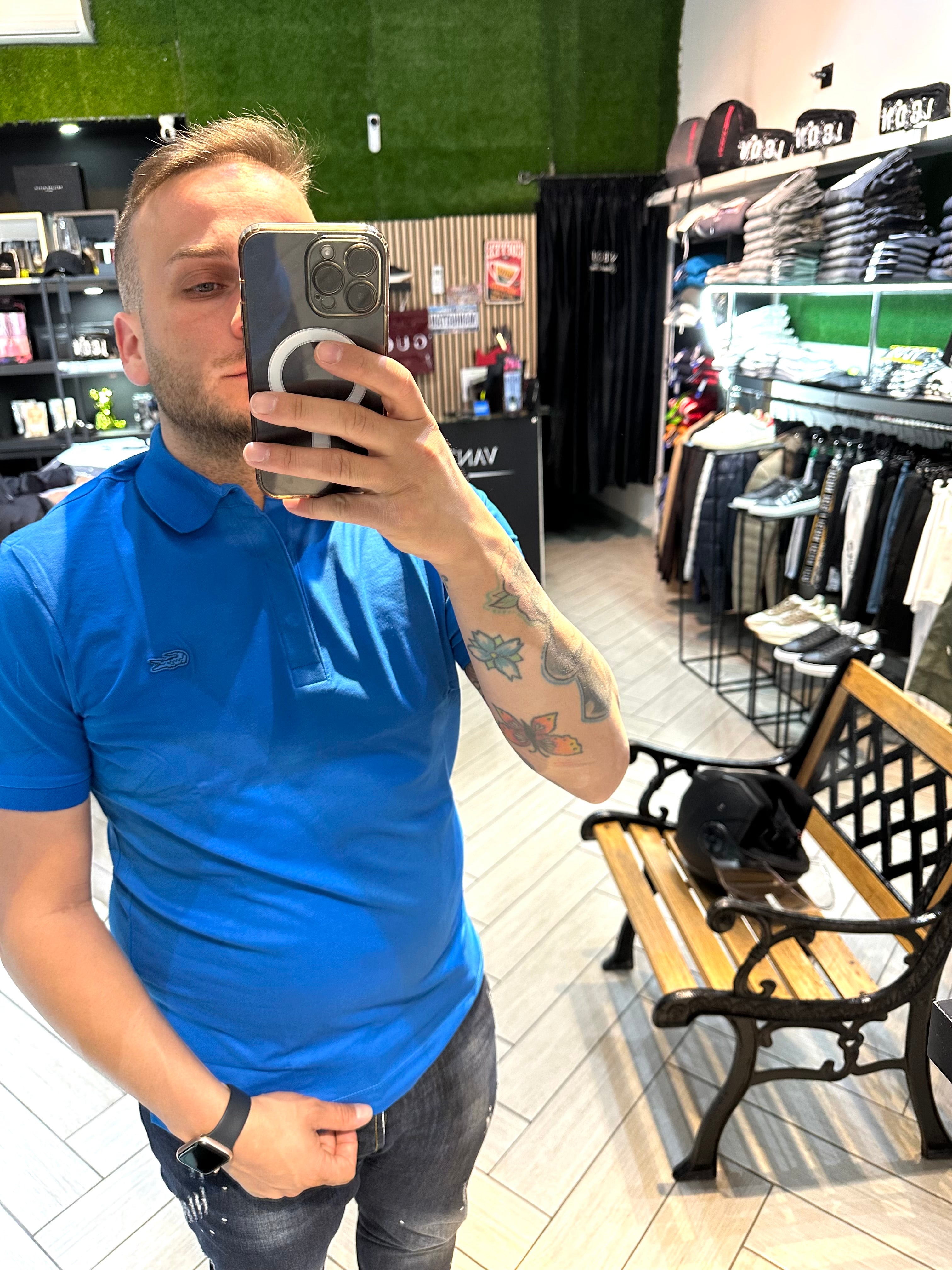 Polo Lacoste Azzurra