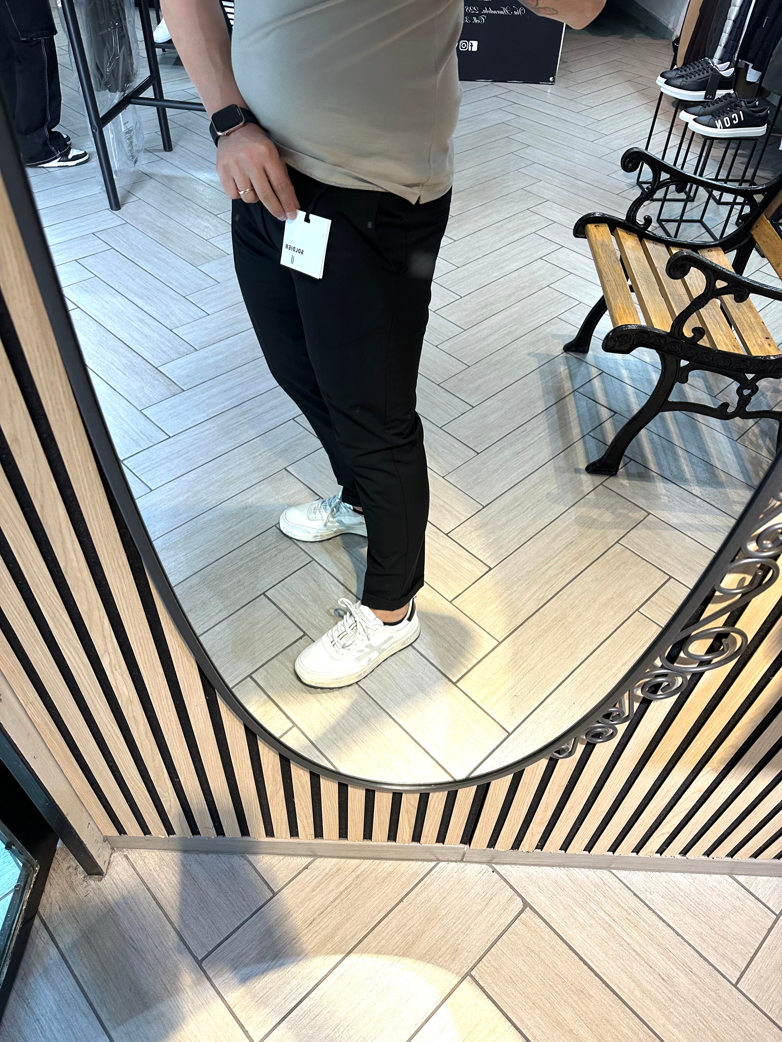 Pantalone Semisartoriale Soldier Nero