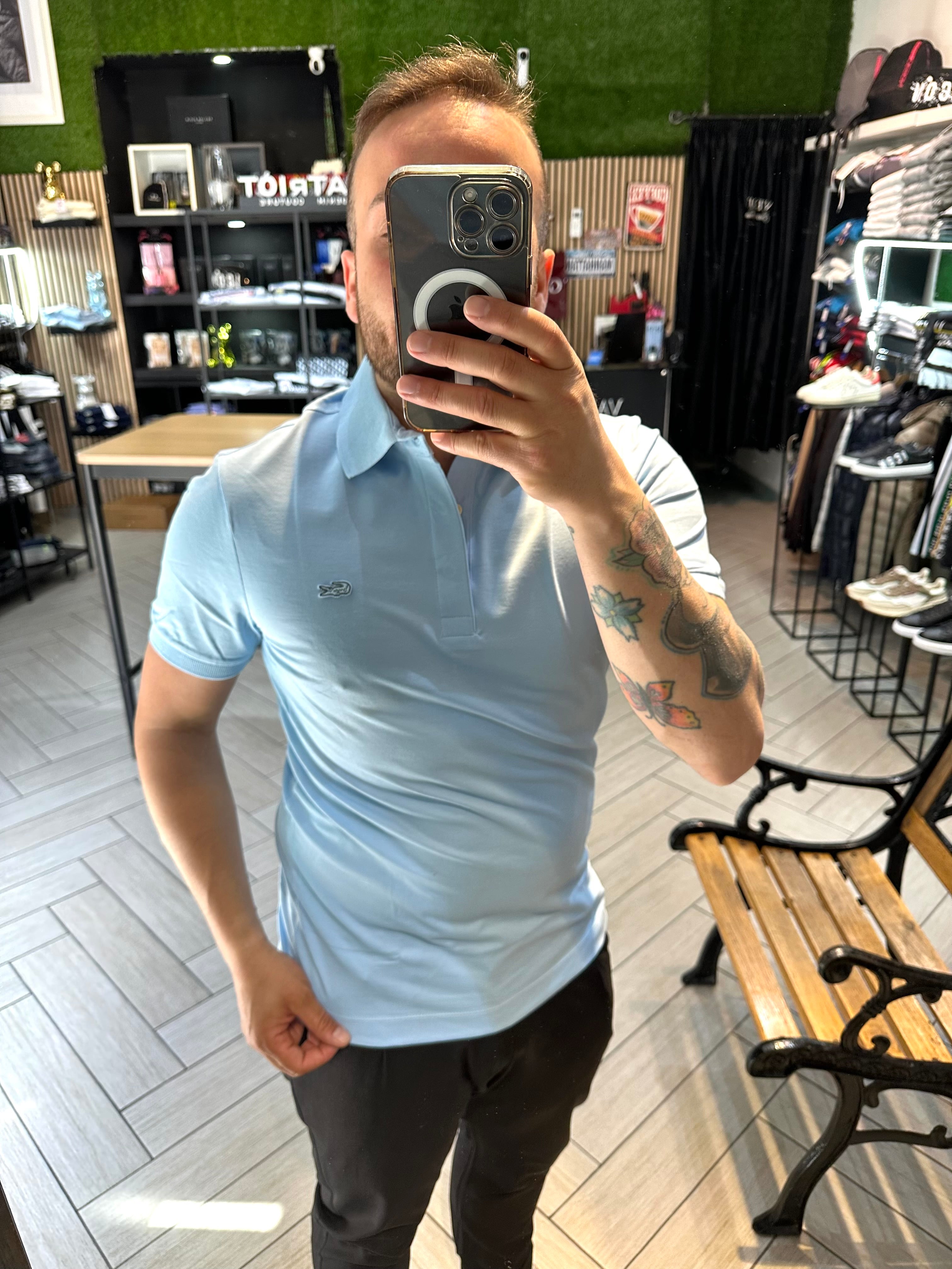 Polo LACOSTE azzurra