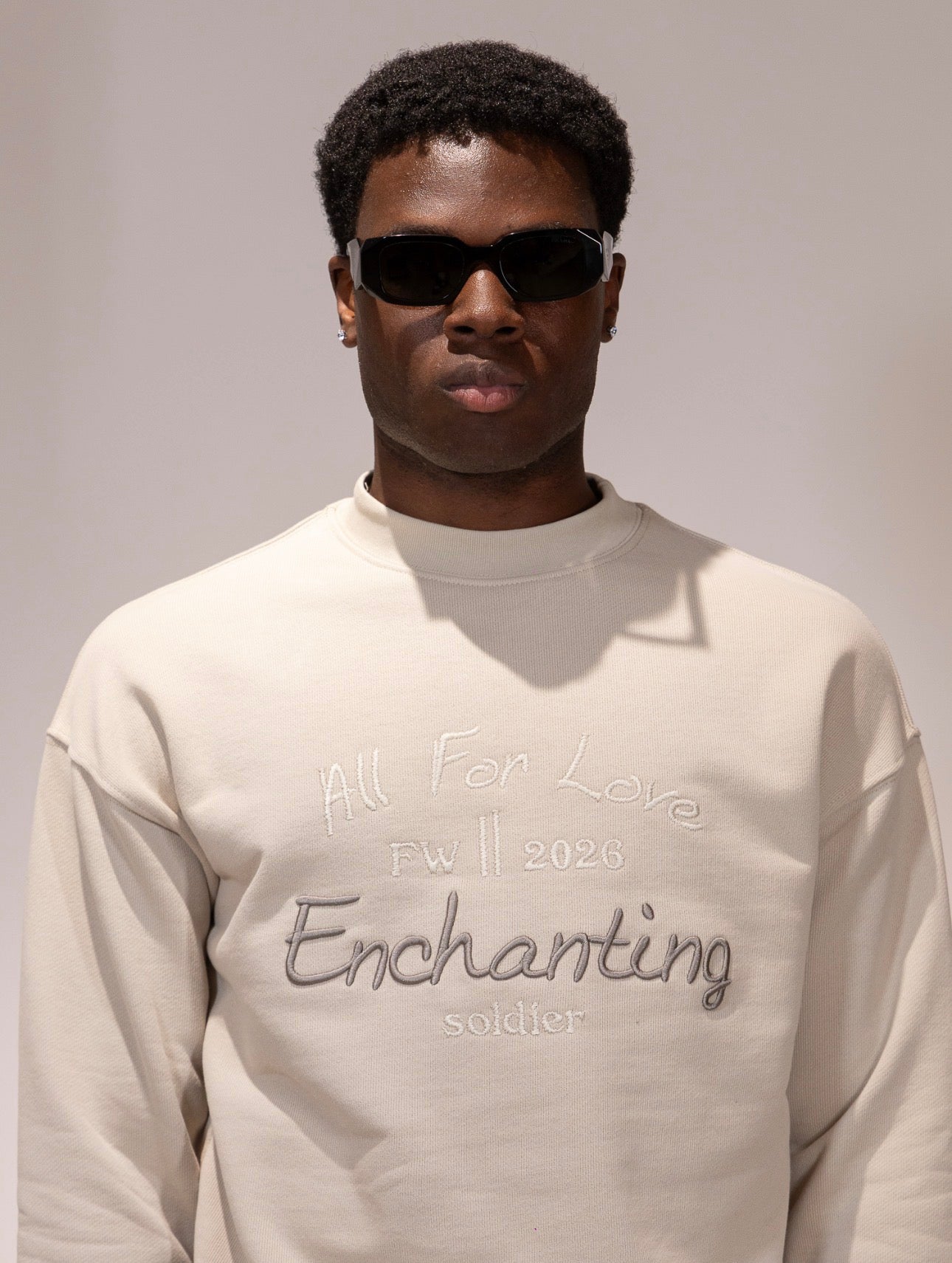 Felpa Soldier Ricamata