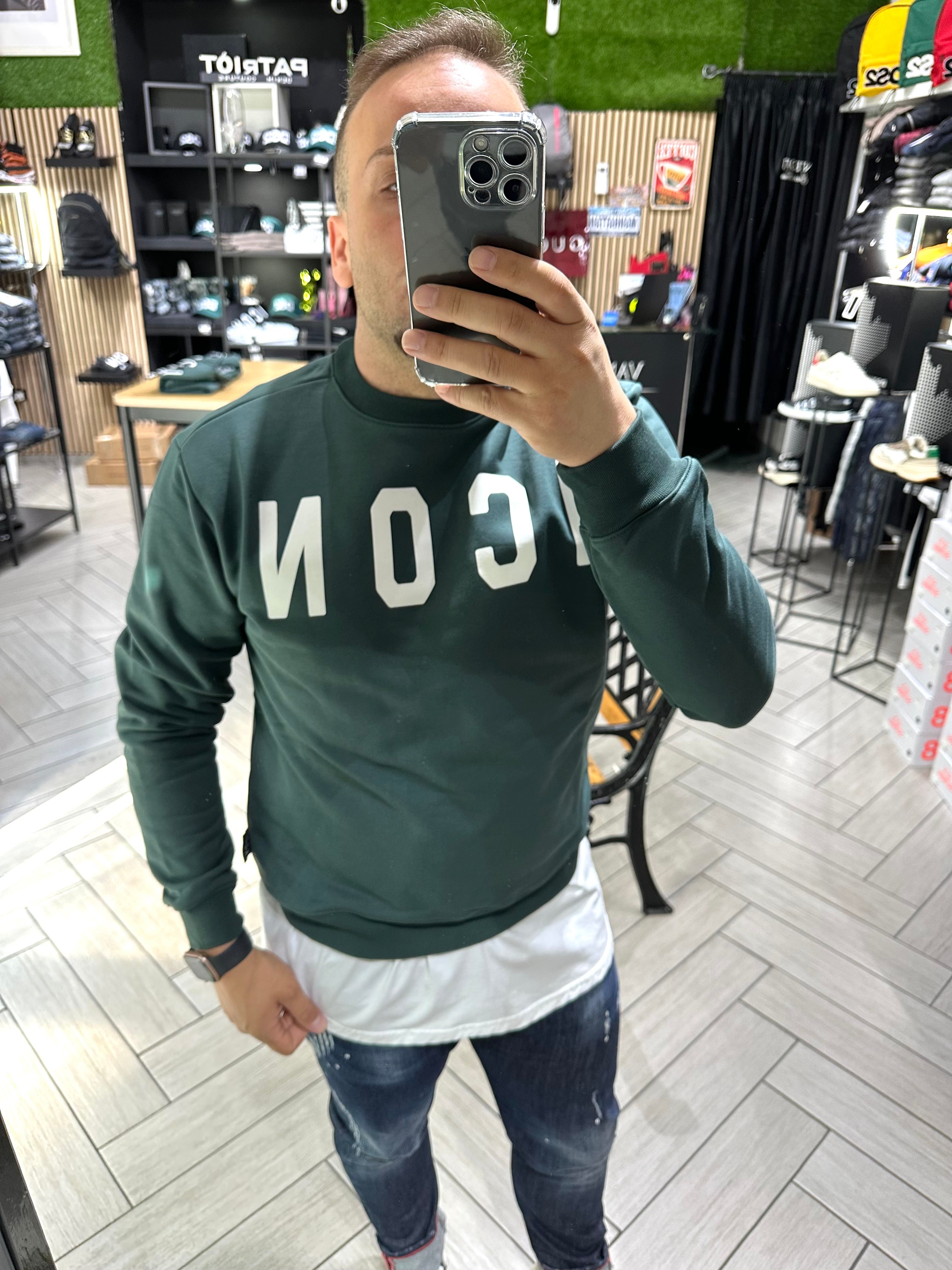 Felpa ICON verde basic