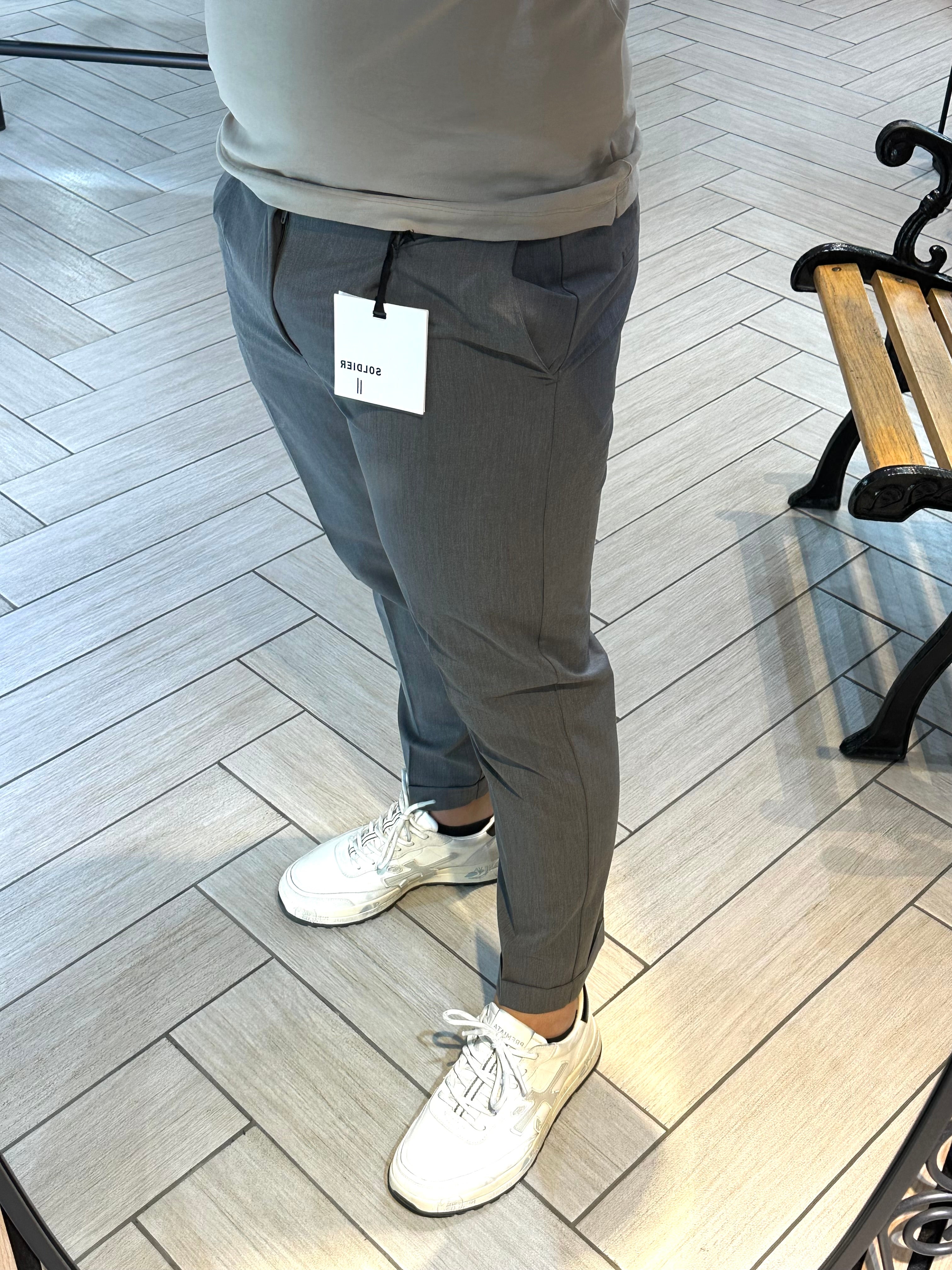 Pantalone Semisartoriale Soldier Grigio