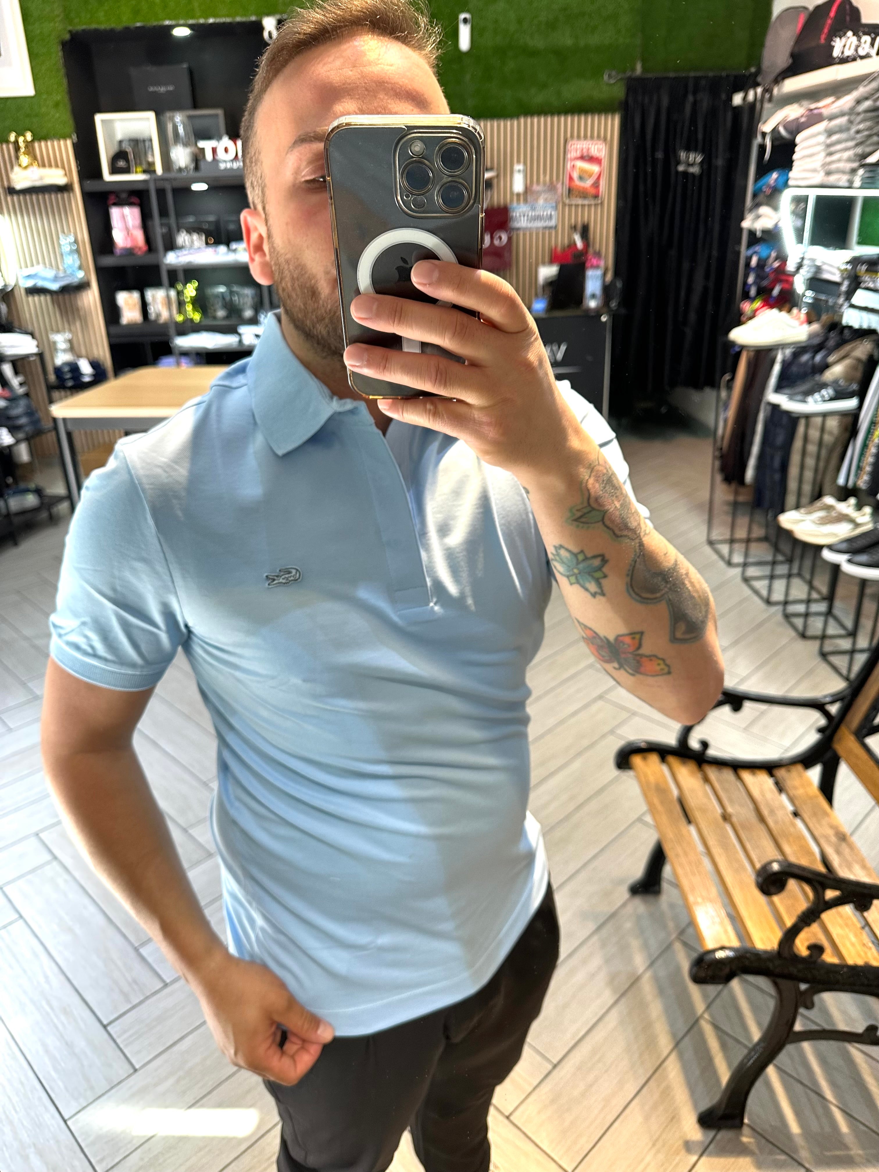 Polo LACOSTE azzurra