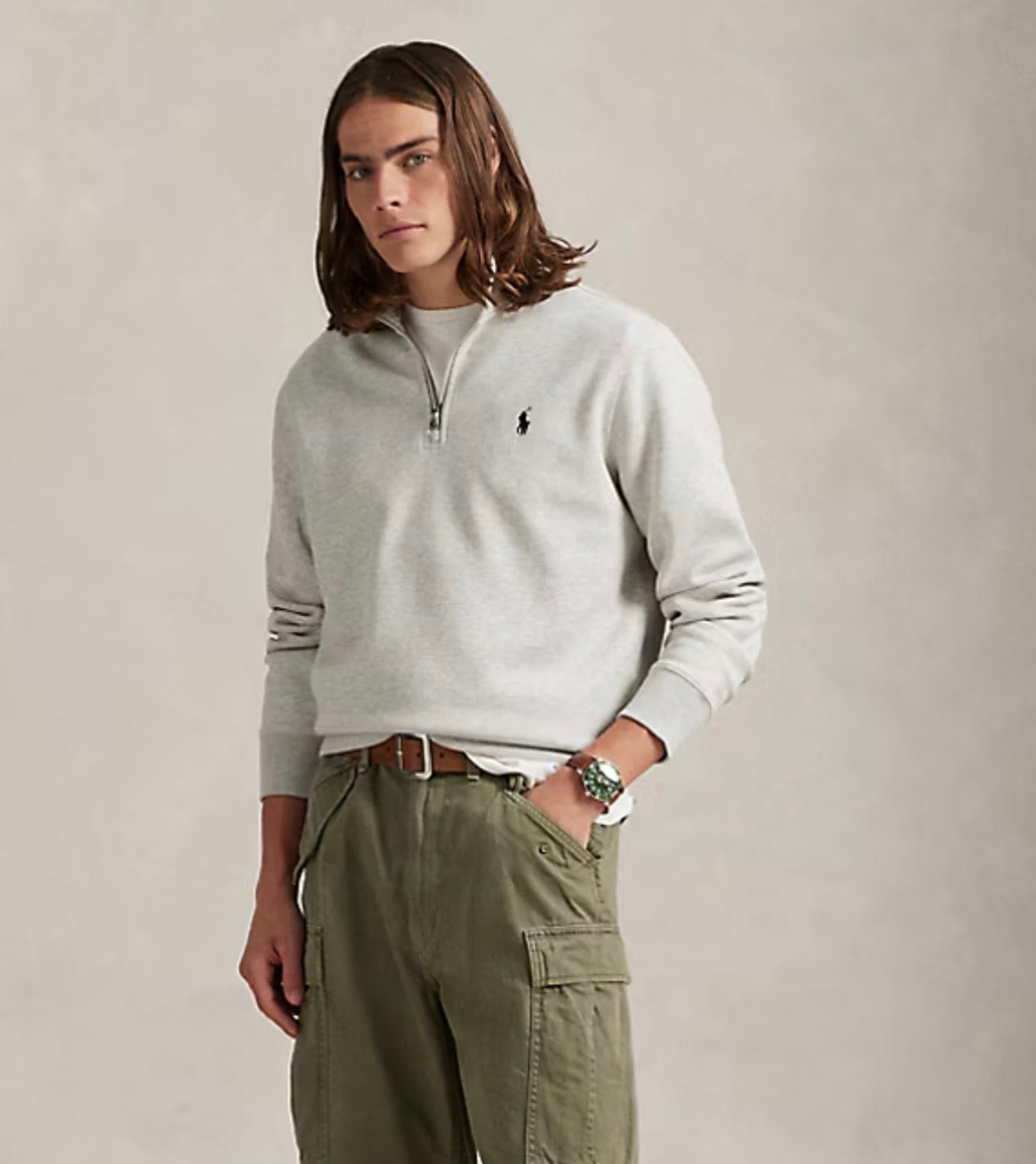 Felpa Ralph Lauren Mezza zip