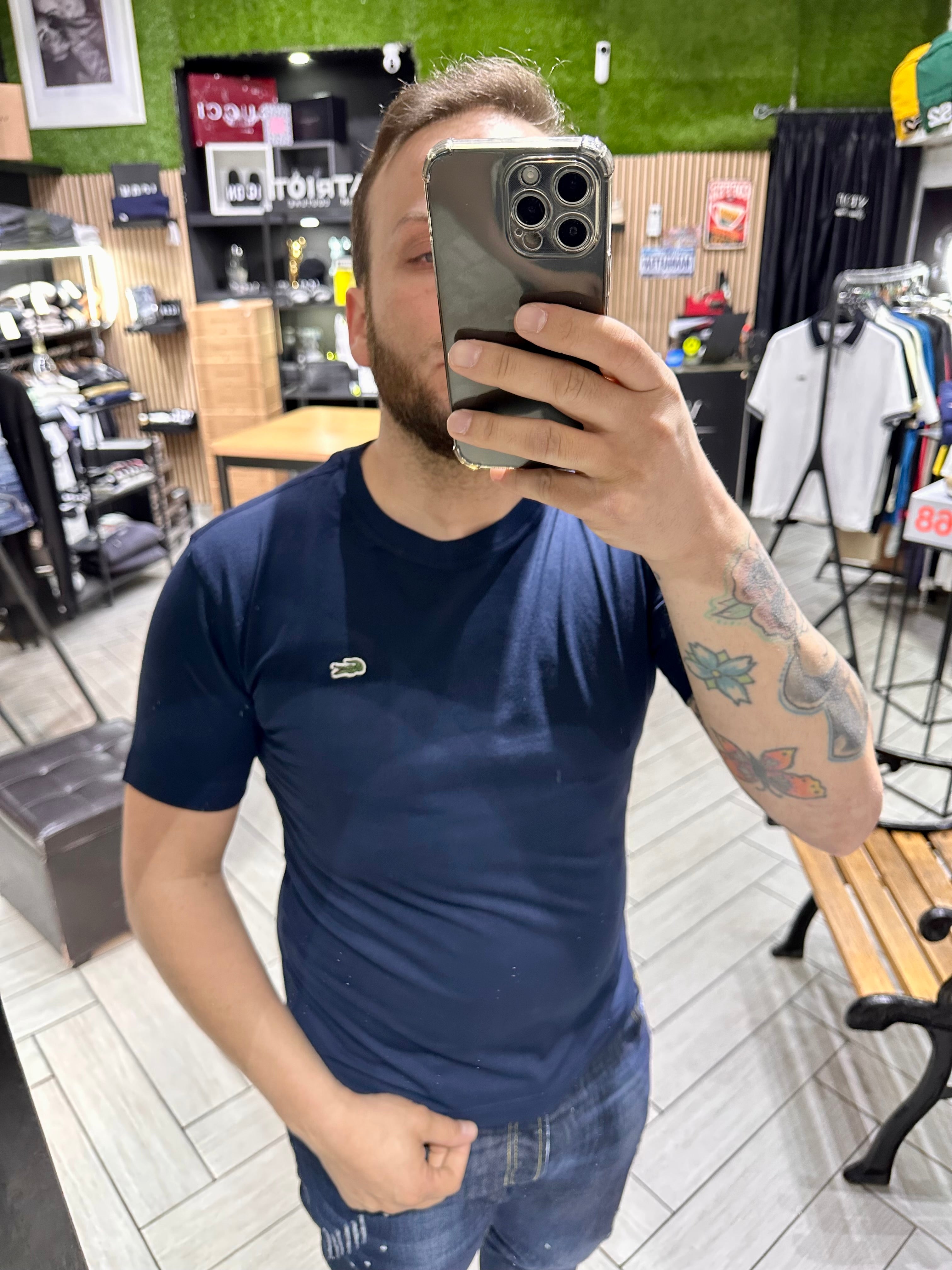 T-shirt Lacoste Basic blu