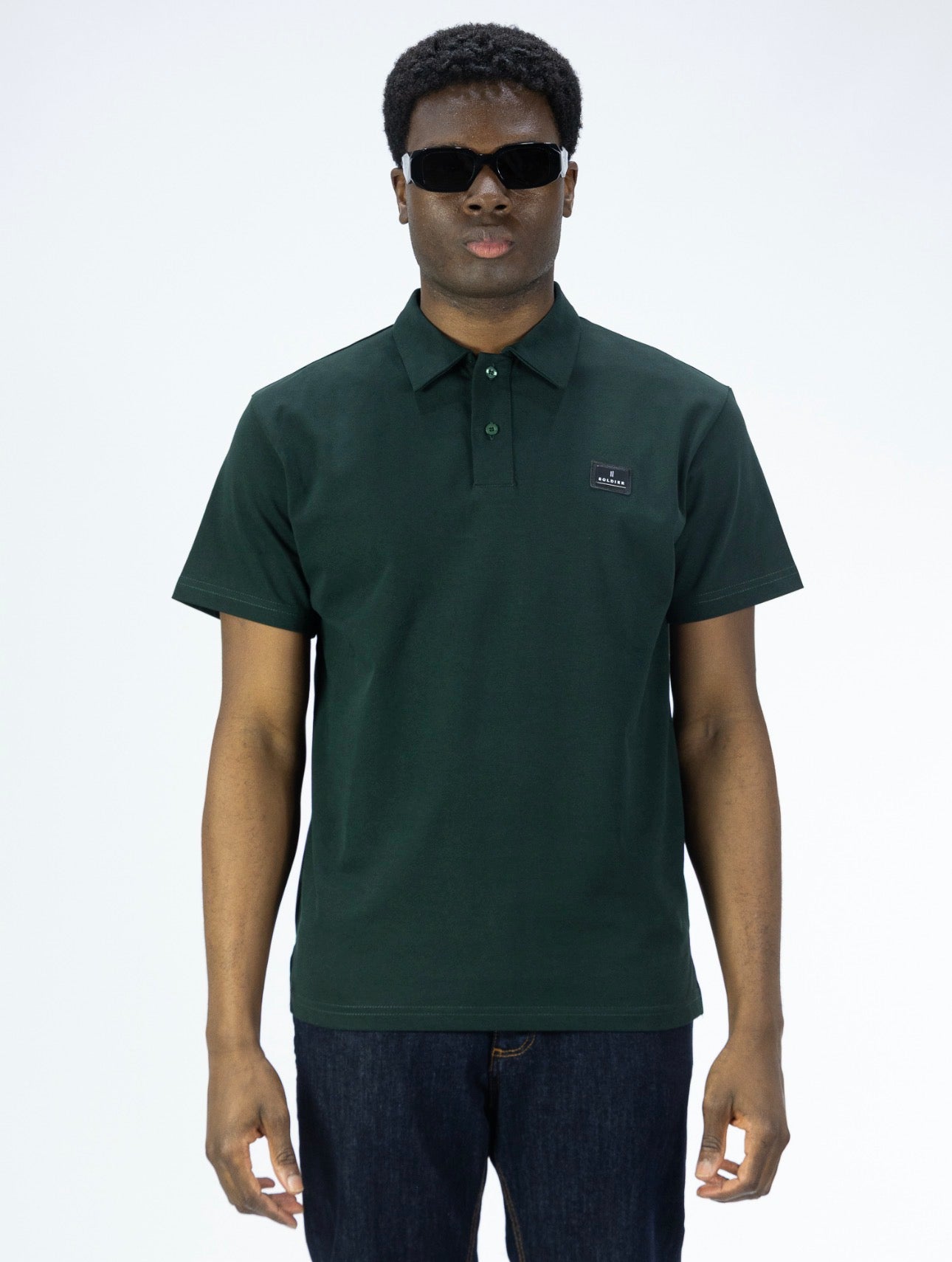 Polo Soldier Con Patch in Metallo