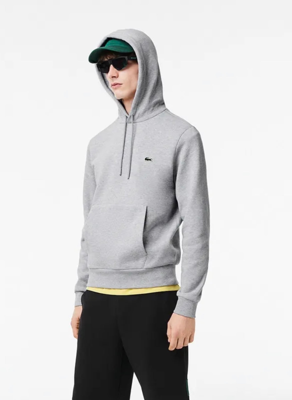 Felpa Lacoste Basic con Cappuccio