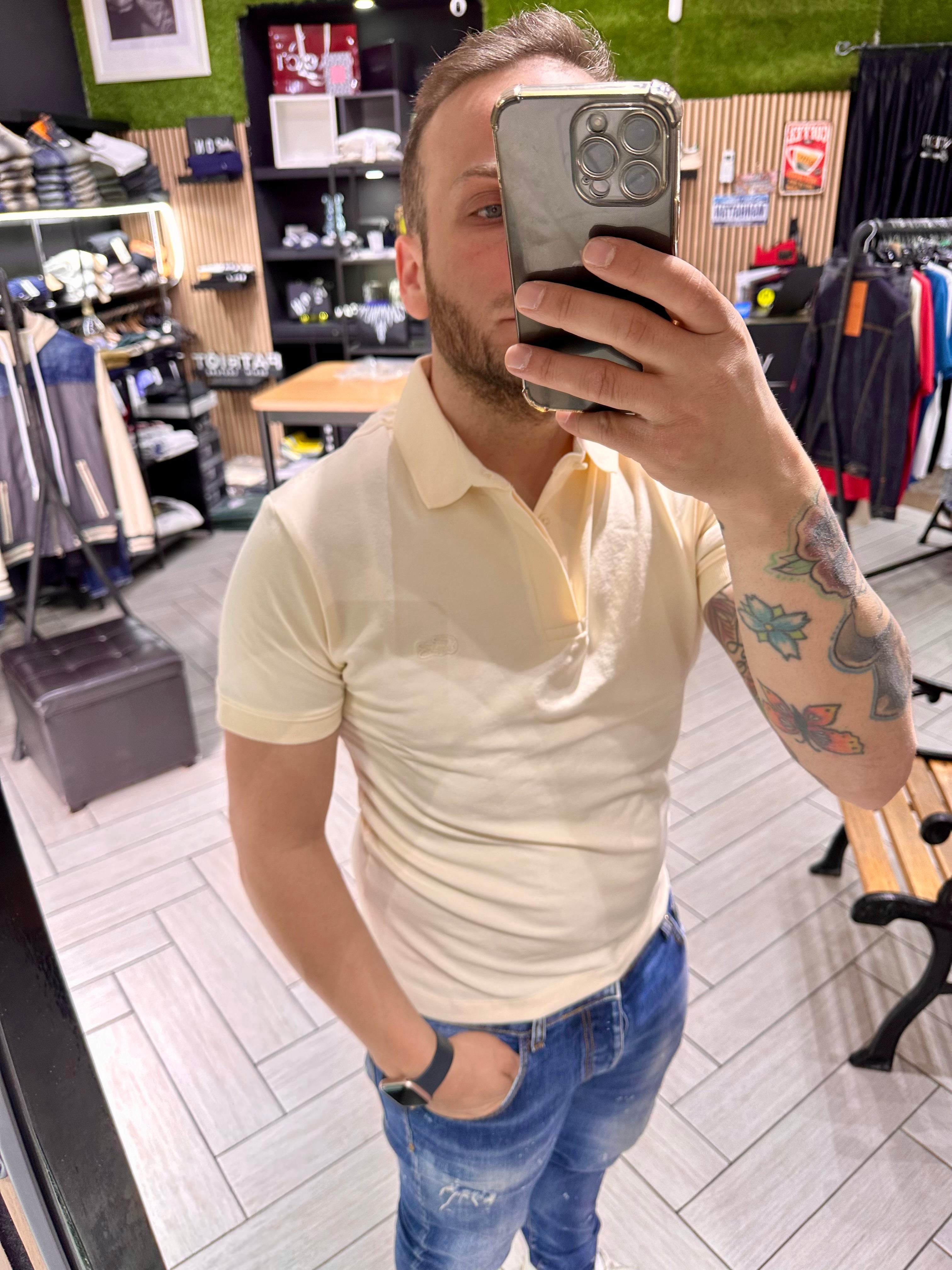 Polo Lacoste Beige chiaro