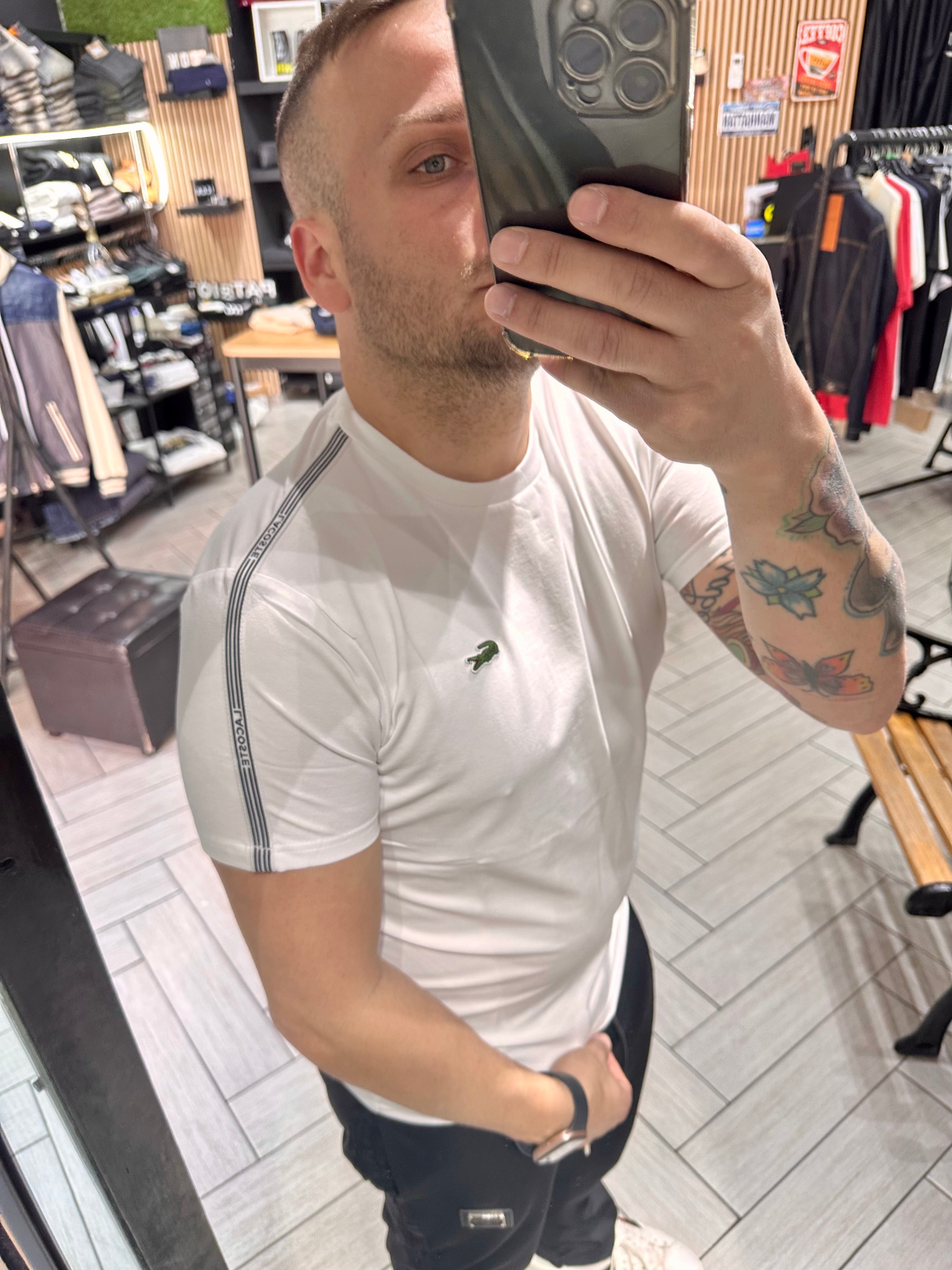 T-shirt Lacoste con fasce