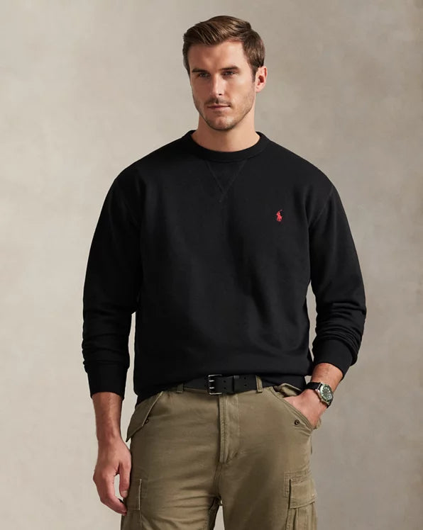 Felpa Ralph Lauren Nera girocollo