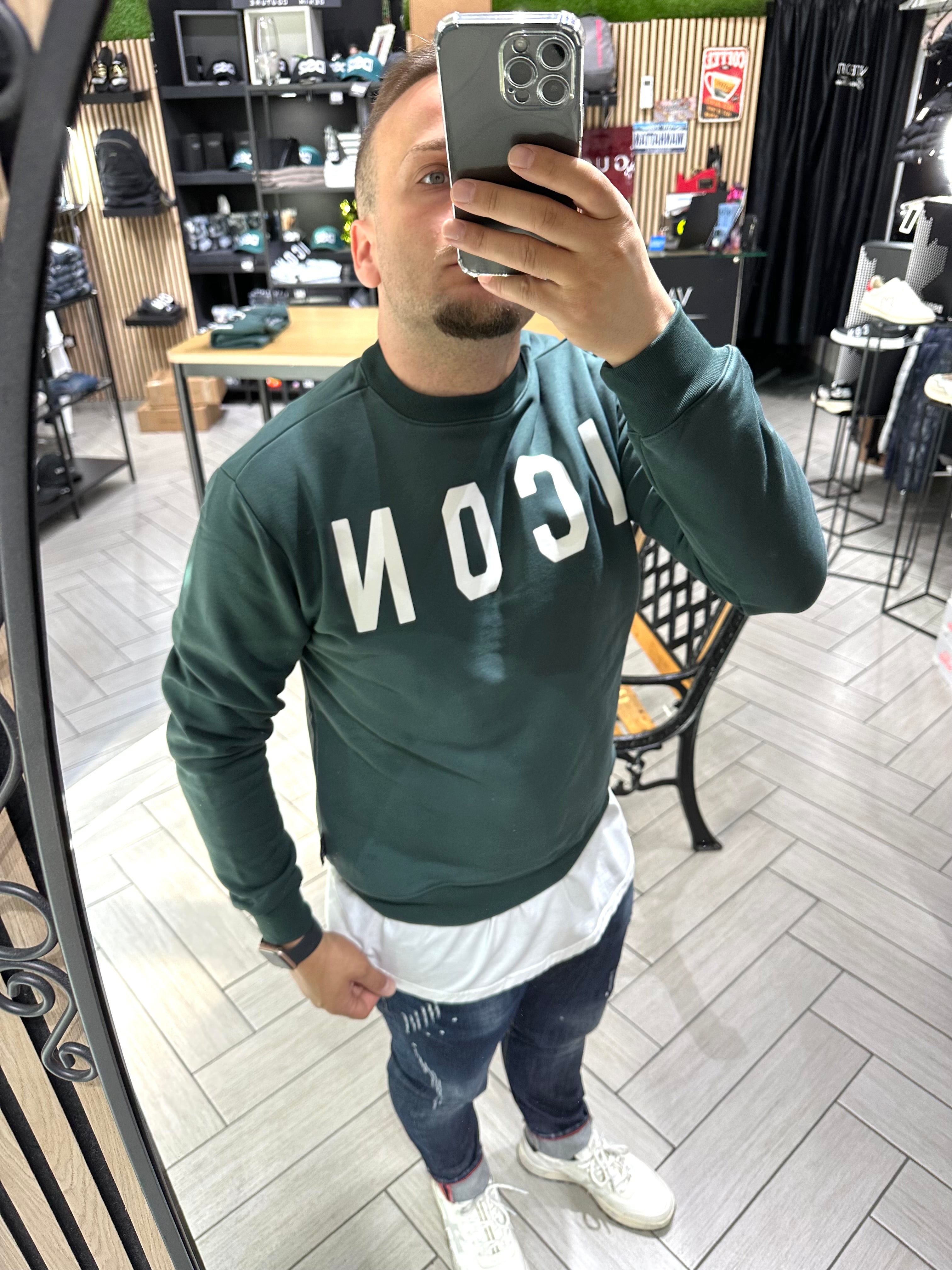 Felpa ICON verde basic