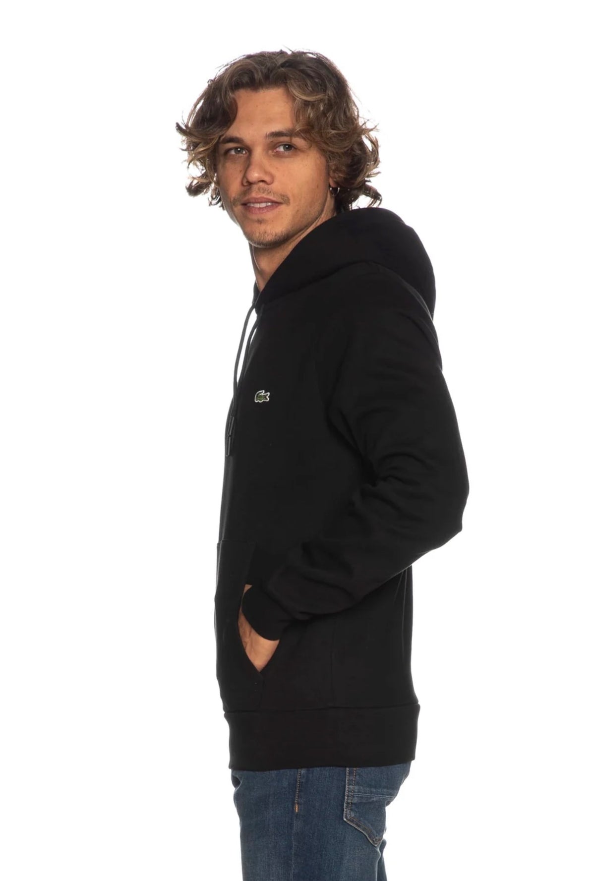 Felpa Lacoste Basic con Cappuccio