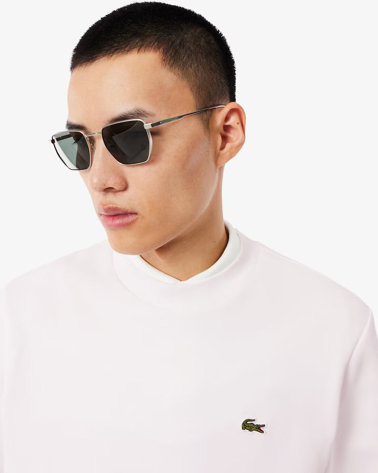 Felpa Lacoste Bianca girocollo