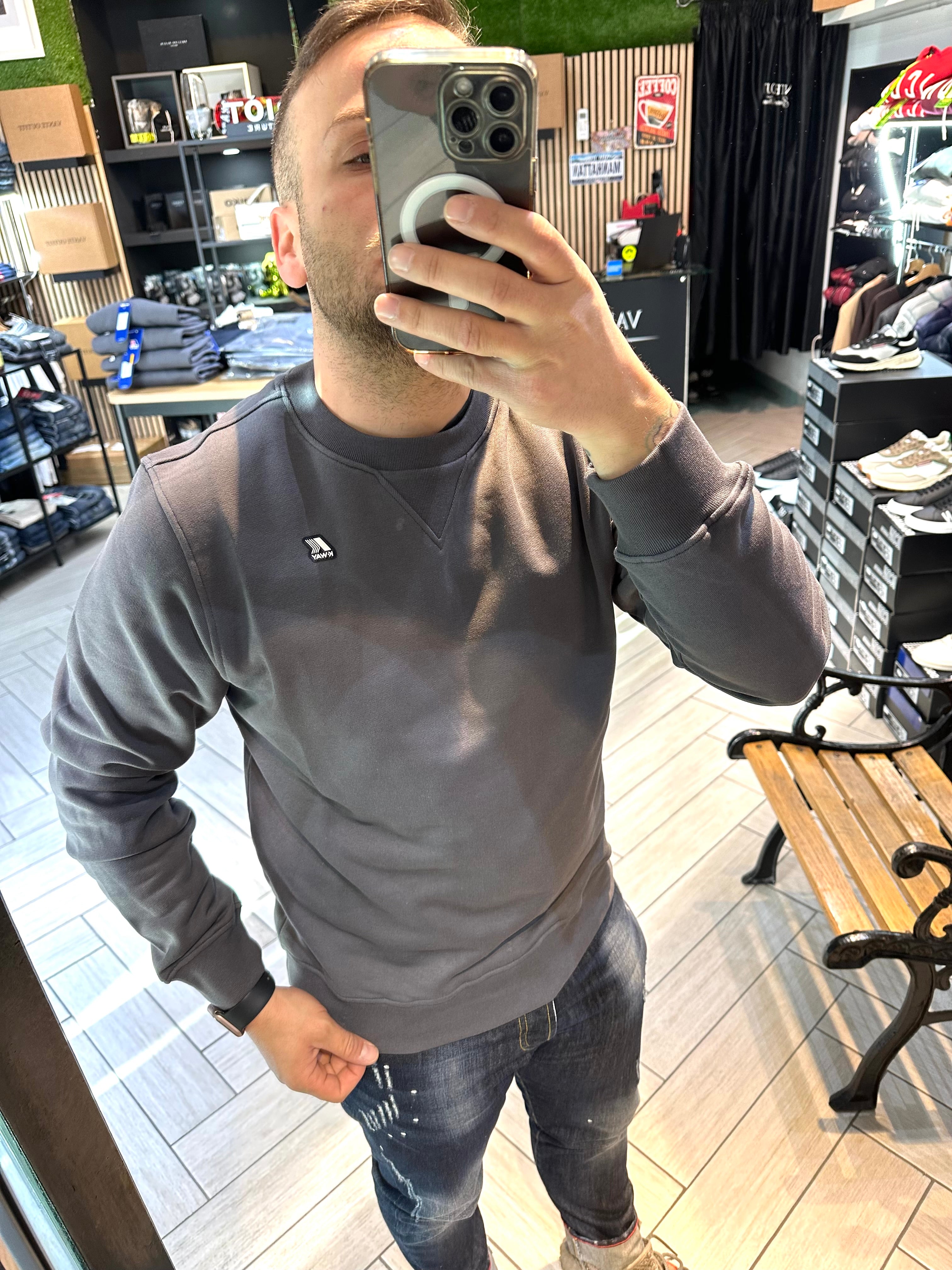 Felpa Kway Grigio