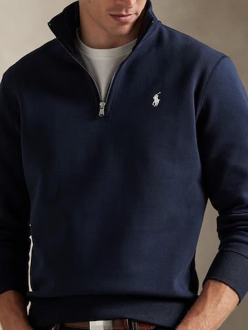 Felpa Ralph Lauren Mezza zip blu