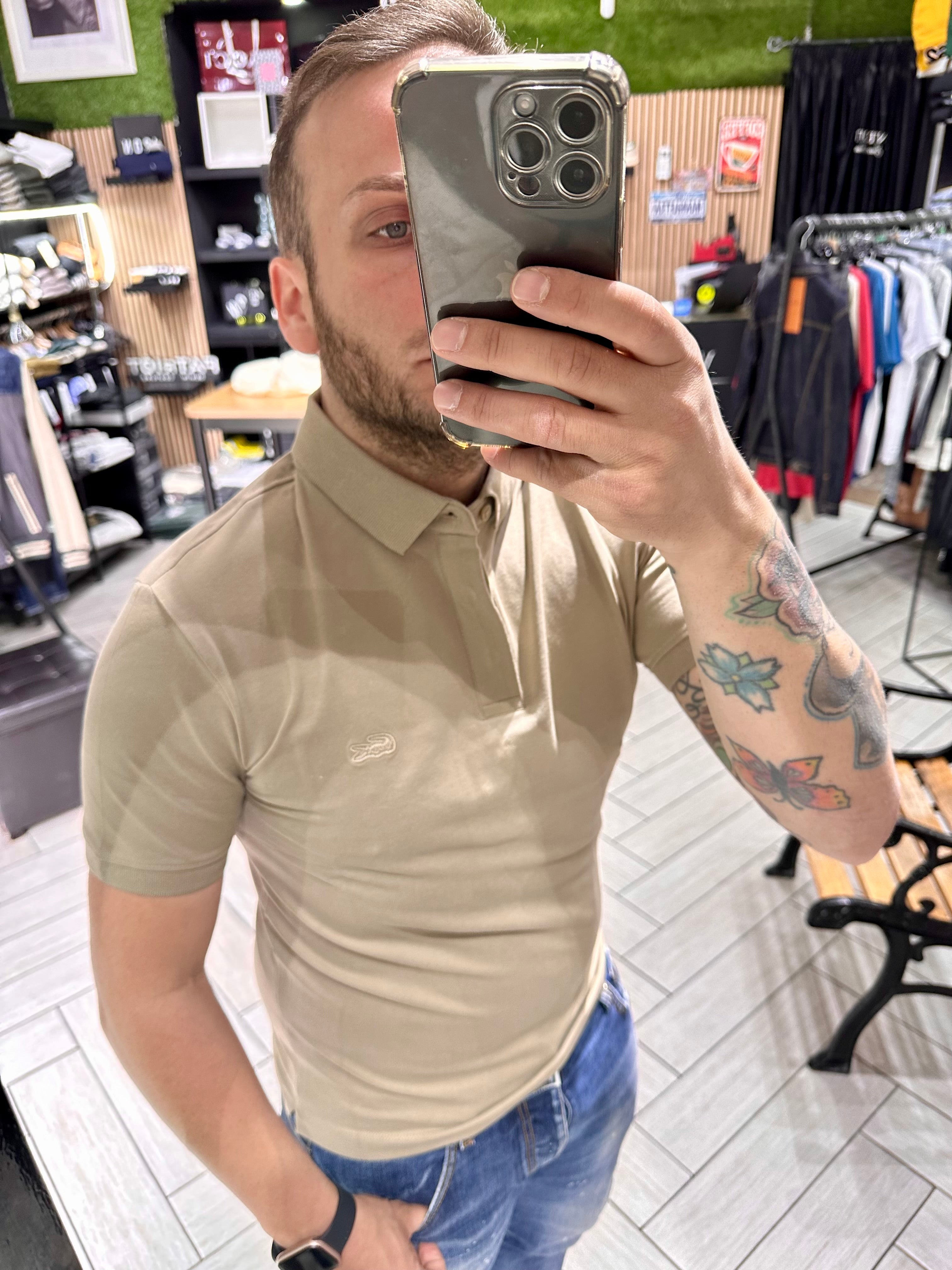 Polo Lacoste Beige scuro