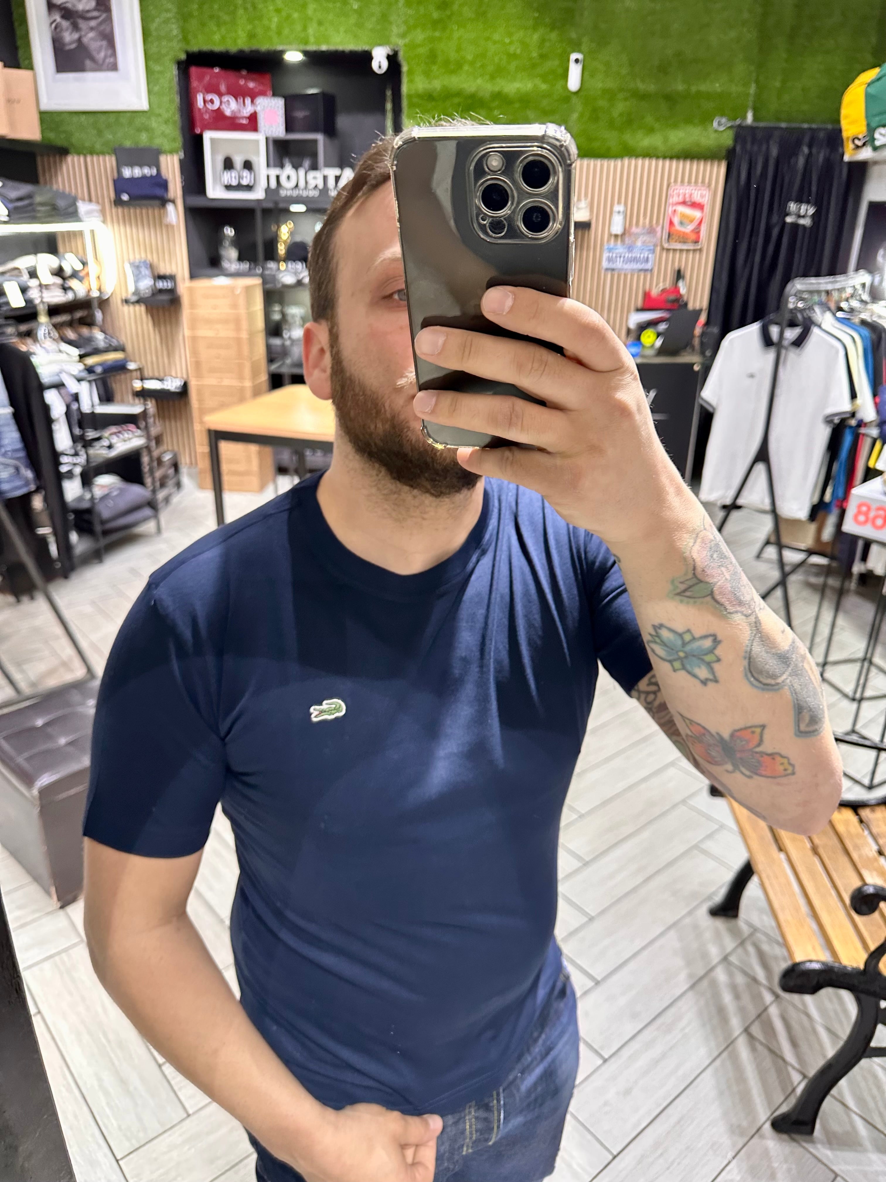 T-shirt Lacoste Basic blu
