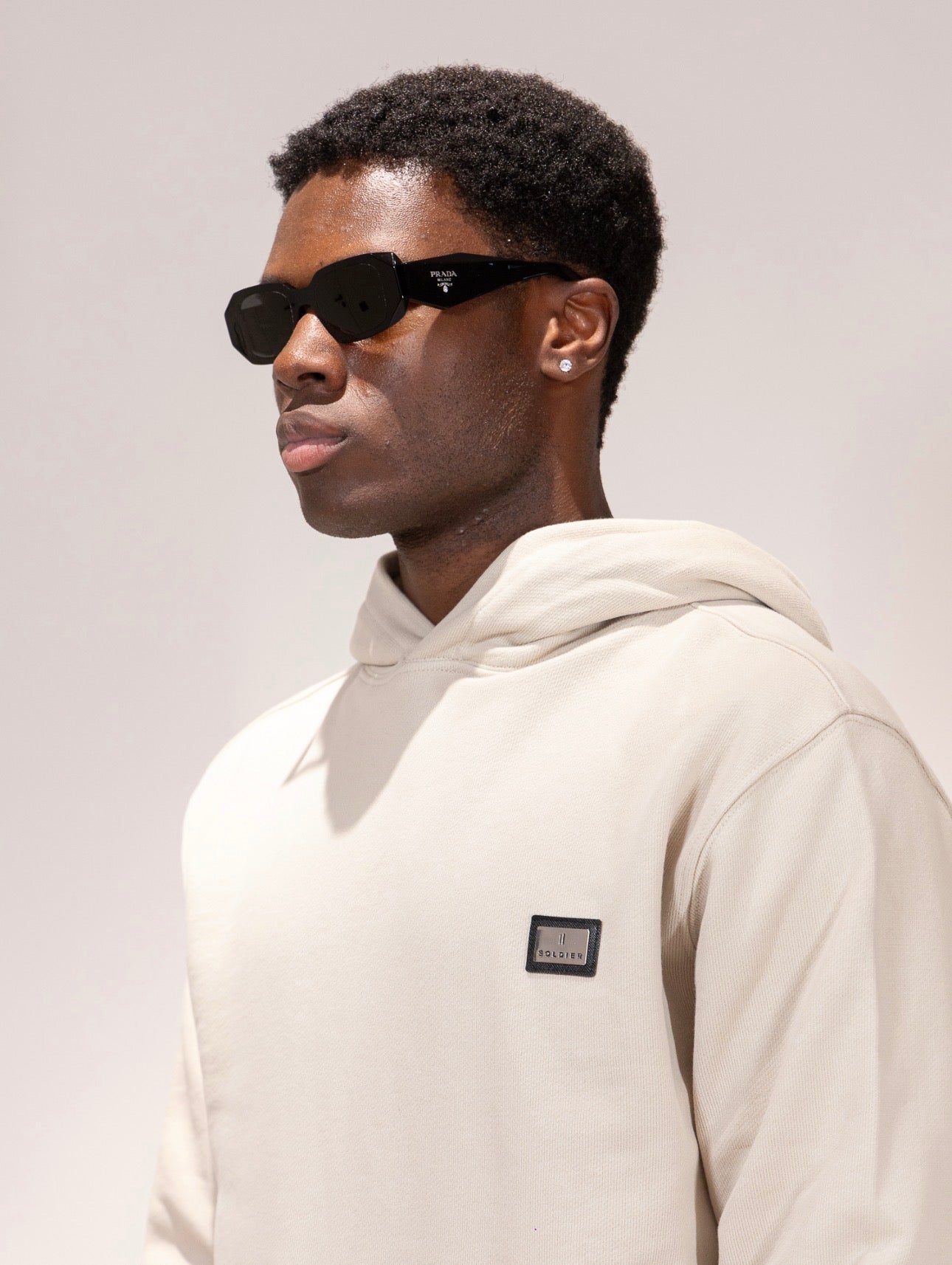 Felpa Soldier Cappuccio beige